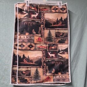 Set Of 2 Micro Fabric Rustic Lake-Themed Kitchen Towel Dish Towel